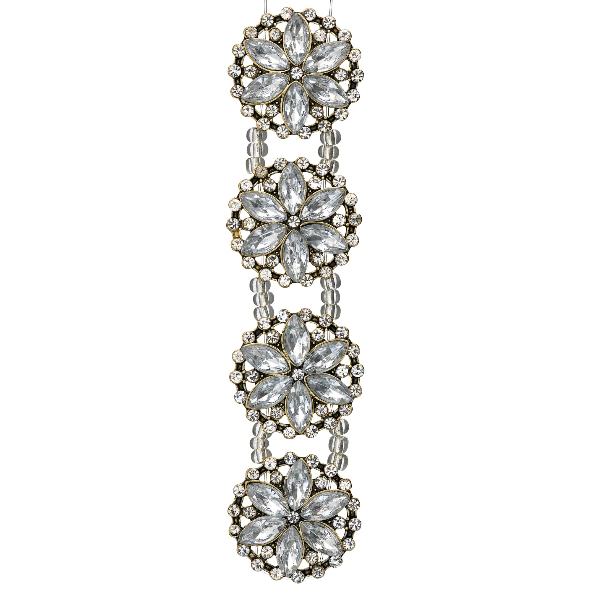 Metal Round Floral Sliders, 26mm by Bead Landing™